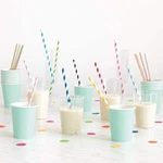 Unique Royal Blue Striped Paper Straws - 40 Count Style & Fun Drinking New. Price: $8.29.