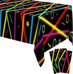 3 Pieces Neon Table Cloths Glow Party Covers, 54"X108" In The Dark New. Price: $23.99.