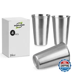 Hamiladuo 4PACK 16 Oz Steel Cupsstainless Cuppint New. Price: $17.31.