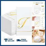 Pasimy 100 Pcs Initial Napkins Monogram Guest Gold Letter Paper Towels New. Price: $30.59.