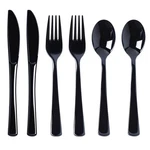 300 Count Black Plastic Silverware, Heavy Duty Disposable Cutlery Set, 100 Fo... New. Price: $36.68.