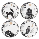 Lenox Dinnerware, Vintage Halloween Haunted Accent Plates, Assorted, Set Of 4... New. Price: $88.94.