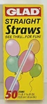 Vintage 90S Glad Plastic Straight Straws 50 Count New Sealed Box Nos. Price: $11.92.