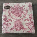 Caspari Romantic Toile D3301 Rose 20 Triple-ply 8" Dinner Napkins Germany Nos New. Price: $12.99.