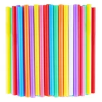 100 Pcs Jumbo Smoothie Straws, Colorful Disposable Plastic Large Wide-mouthed... New. Price: $15.77.