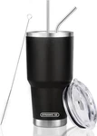30 Oz Black Tumbler Stainless Steel Double Wall Vacuum Insulated Mug With Str... New. Price: $21.61.