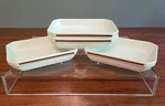 Vintage Set Of 4 Northwest Airlines Snack Trays Doulton King Charles Porcelain Used. Price: $19.99.