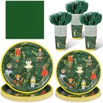 120 Pcs Christmas Nutcracker Fairy Ballet Tableware Set Disposable New. Price: $42.99.