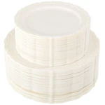 100 Pieces Ivory Plastic Plates For Party Disposable -... New. Price: $74.39.
