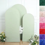 3 Fitted Matte Spandex Round Top Wedding Arch Backdrop Stand Covers Set Party New. Price: $52.18.