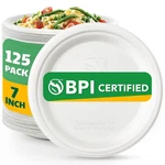 100% Compostable Paper Plates, 7 Inch, 125 Count, Heavy Duty Disposable Plate... New. Price: $28.80.