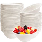 Tiaiidi Pack Disposable Paper Bowls,compostable 100PCS 8OZ, White New. Price: $14.76.
