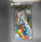Vtg Nos Reed Birthday Party Pack Sesame Street - Cups Napkins Plates Tablecloth New. Price: $47.95.