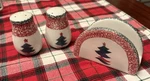 Gibson Christmas Tree W/ Star Tabletop Set Salt Pepper Napkin Holder Euc Used. Price: $6.53.