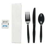Boardwalk Fktnsmwpsbla 6-PC Cutlery Kit Black 250/CARTON New. Price: $42.48.