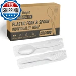 Safeware Individually Wrapped White Plastic Forks And Spoons 250 Pcs Each- New. Price: $44.87.