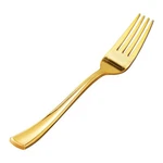 Goodluck 50 Pack Gold Plastic Forks, Heavy Duty Disposable, Cut... New. Price: $15.89.