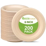 Small Paper Plates 6 Inch, Compostable Eco Friendly Disposable For App... New. Price: $33.63.