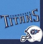 One Package Of 36 Tennessee Titans Nfl Football 12 7/8" Napkins By Designware New. Price: $5.99.