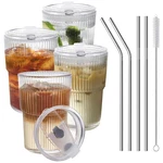 Higiinc Iced Coffee Cups With Lids And Straws 4 Pcs, 16 Oz Unbreakable Glasse... New. Price: $31.10.