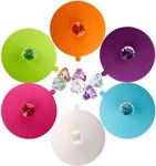 6 Pack Silicone Cup Lids Diamond Flexible Mug Tea Air Dust Cover New. Price: $10.52.