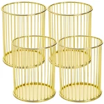 Yopay 4 Pack Pencil Cups, Round Wire Metal Makeup Brush Holder, Gold New. Price: $23.58.