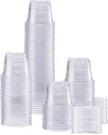 Comfy Package 100 Sets - Oz. Plastic Disposable Portion Cups With Lids..... New. Price: $11.90.