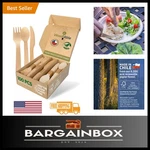 All-natural Outdoor Dining: 100% Compostable Wooden Cutlery Ideal For Parties New. Price: $36.89.