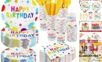 400 Pieces Happy Birthday Party Decorations Including Disposable Paper Plates New. Price: $58.25.