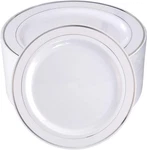 Plastic Plates - Rim Disposable Dinner Ideal For New. Price: $57.31.
