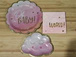 Amscan Oh Baby Girl Party Bundle 10.5" Plates, 6.5" And Lunch Napkins New. Price: $13.60.
