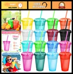 15 Pack Reusable Kids Tumblers With Lids & Straws - 16 Oz Colorful Cups For Part New. Price: $41.99.