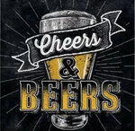 Cheers And Beers Beverage Napkins Paper 16 Pack Adult Party Drinking Tableware New. Price: $12.99.