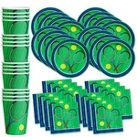 Tennis Birthday Party Supplies Set Plates Napkins Cups Tableware Kit For 16 New. Price: $29.75.