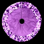 Christmas Skirt / Unique Purple Sequin Trim Perfect For Table-top Trees! New. Price: $19.50.