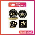 Algpty 60 Pcs Vintage 75TH Birthday Plates And Napkins Set, Decora New. Price: $21.97.