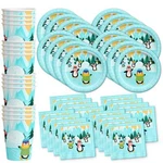 Penguin Birthday Party Supplies Set Plates Napkins Cups Tableware Kit For 16 New. Price: $27.36.