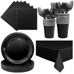 Severs 25 Guests Black Paper Plates 9 Inch,bulk Big, New. Price: $22.28.
