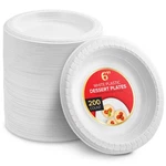 Stock Your Home 200 Count Premium White Plastic Plates, 6 Inch Small, New. Price: $27.40.