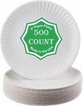 Concession Essentials 9 Inch Paper Uncoated. Pack Of 500 Plates. Everyday New. Price: $64.99.