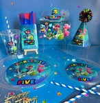 Mario Galaxy Birthday/ & Luigi Party Hats Cutlerty Plates Cups New. Price: $30.00.