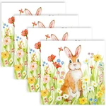 50 Pcs Easter Paper Napkins Watercolor Bunny Beverage Floral Rabbit Lunc New. Price: $10.99.