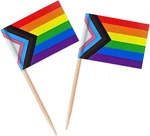 100 Pcs Progress Pride Rainbow Toothpick Flags,small Mini Lgbt Cupc New. Price: $10.11.