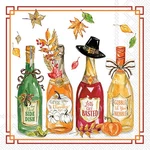 Ihr Cocktail Napkins 3-PLY Disposable, Fall Bottles Design, 20 Count, 5"X5" New. Price: $15.99.