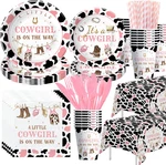 Xigejob Western Cowgirl Baby Shower Decorations Party Tableware, Wild Rodeo New. Price: $25.16.