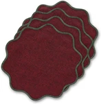 Solino Home Linen Placemats Set Of 4- Pure Forest Green Red Garnet 16" New. Price: $99.00.