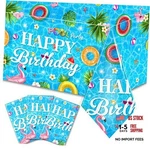 3PIECES Pool Party Tablecloth - Summer Swimming Decoration Disposable New. Price: $20.50.