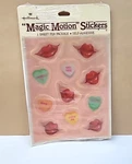 Nos Hallmark Magic Motion Valentine STICKERS-1 Sheet-lips & Conversation Hearts New. Price: $19.99.