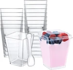 Shopday 5 Oz Plastic Dessert Cups With Lids 100 Pack Small Clear Square Parfait New. Price: $38.99.