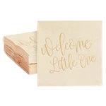 Blue Panda Baby Shower Decorative Napkins - 50 Count, 10 X Inches, Gold New. Price: $12.65.